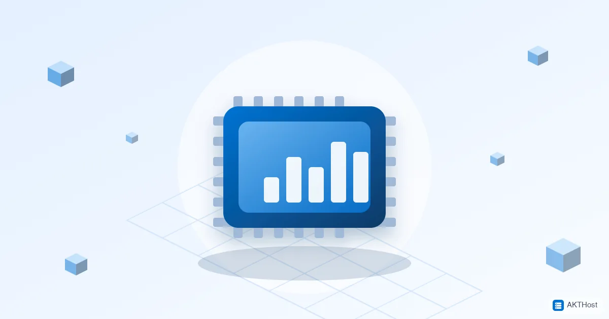 Illustration of a computer memory chip with a bar chart, for fixing WordPress memory errors